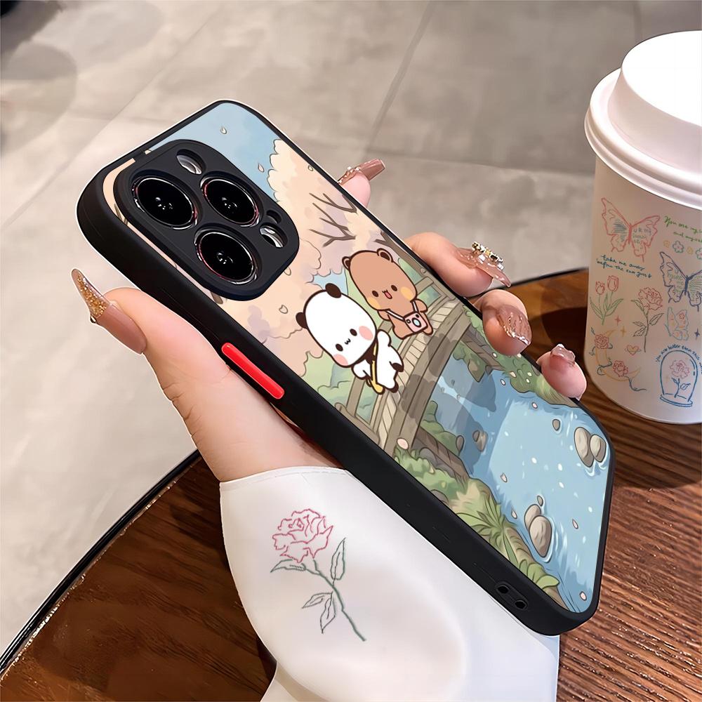 Cute BuBu DuDu Phone Case Black Matte For IPhone 16ProMax 15 13 12 11 14 Pro Max Mini Plus SE2020 XS Max XR Cover