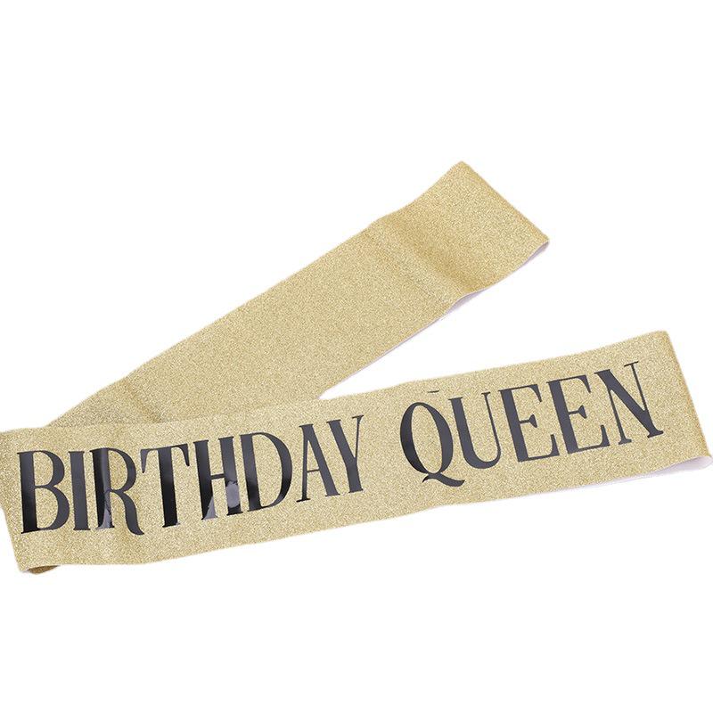 Rhinestone Birthday Queen Crown & Princess Sash Headpiece
