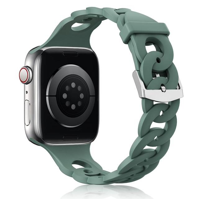Silikonarmband für Apple Watch Band 45mm 44mm 40mm 41mm 42mm 49mm atmungsaktives Armband correa iWatch Ultra Serie 8 7 6 5 4 SE