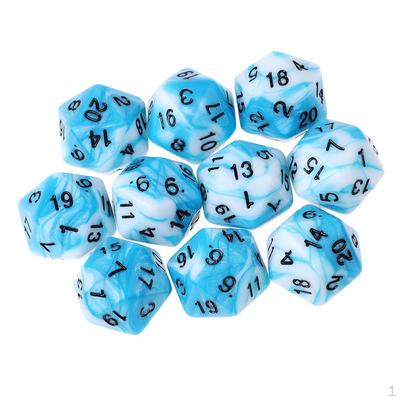 Würfel mit 20 Seiten, zweifarbige Tabellen für MTG DND