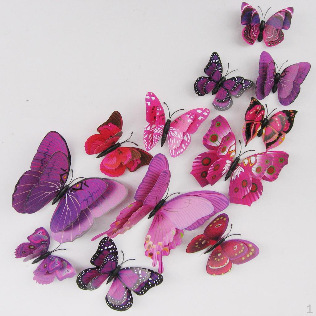 3D DIY Wall Sticker Butterfly Decals Decor Decoration