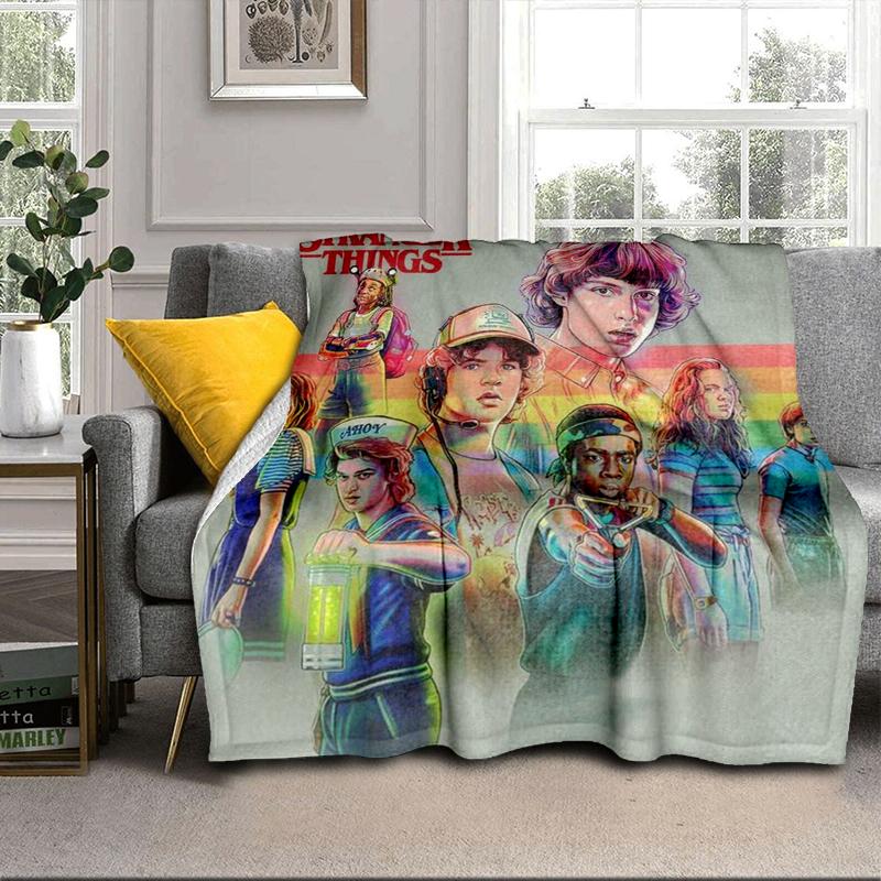 Stranger Sci-fi Adventure Blanket Flannel Blanket for Bed, Sofa, Camping, Hiking, Picnic Essentials, Gift for Family Fan Gifts