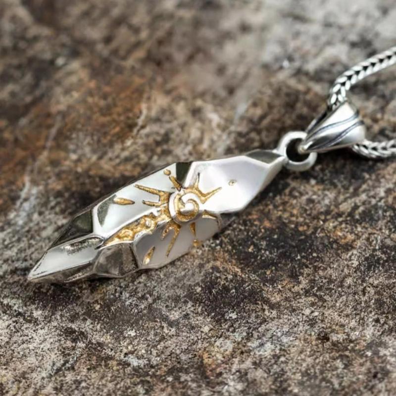 Naszyjnik z wisiorkiem Kamień Życzeń Vintage Łańcuszek do Swetra Prosty Naszyjnik Okrągły Regulowany Łańcuszek na Szyję Biżuteria dla Kobiet Mężczyzn