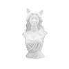 Figurina da Donna con Orecchie da Gatto Scultura Busto Femminile Stampata in 3D per Soggiorno Ufficio Scrivania Libreria Decorazione Casa
