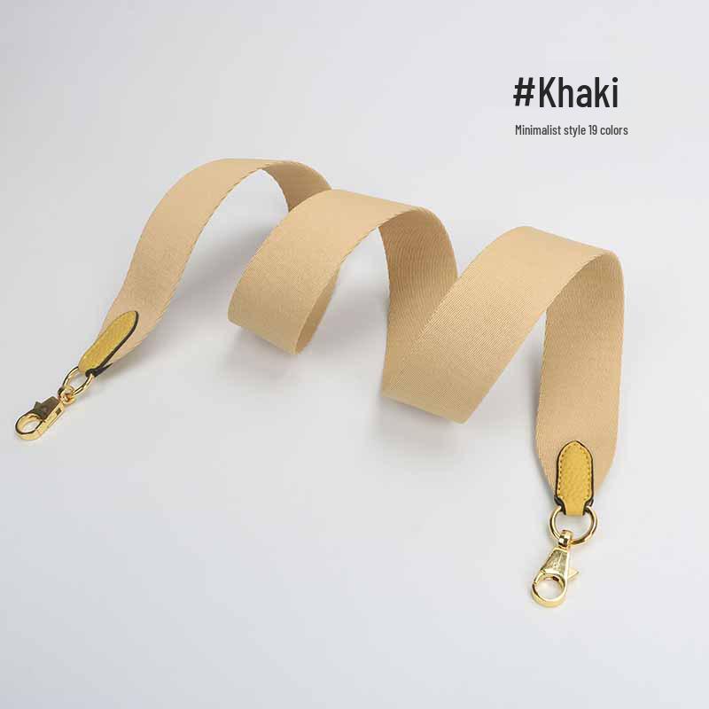 Evelyne Cotton Canvas & Cowhide Leather Crossbody Bag Strap