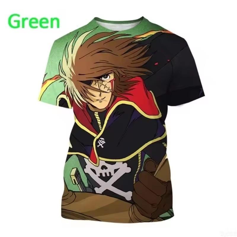 Summer T Shirts Fashion Casual Short Sleeve Anime Space Captain 3D Printed T-shirt Round Neck Short Sleeve Tops