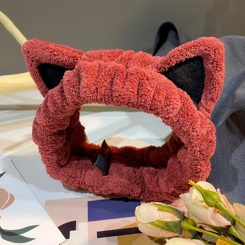 Bandeau Lave-Visage Oreilles de Chat Mignon Nouveau Style 2023 pour Femmes - Automne/Hiver