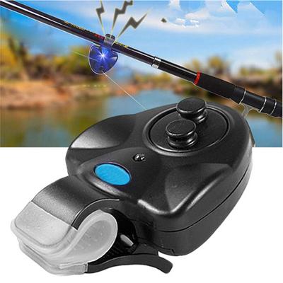 Elektronischer LED Licht Clip-on Nachtangelrute Fischbiss Ton Alarm Warnwerkzeug
