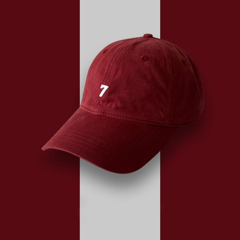 Tide Brand Number 7 Embroidered Baseball Cap Children's Summer New Cotton Versatile Street Face Cap