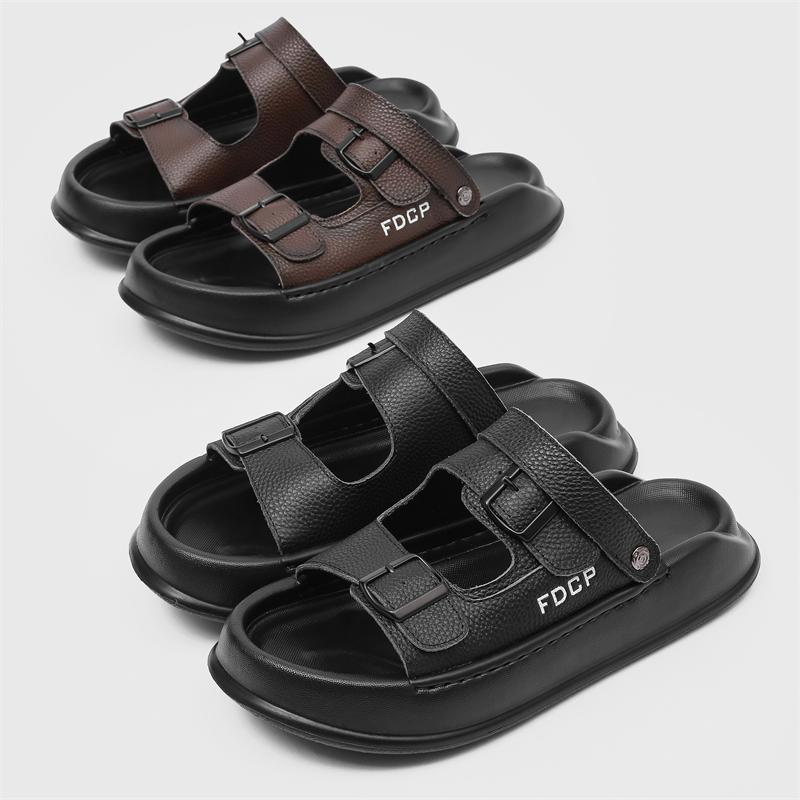 Fashion Comfortable Men's Sandals Breathable Walking Shoes  Lightweight  Outdoor Walking Half Drag Summer Casual Slip-on Beach Shoes
