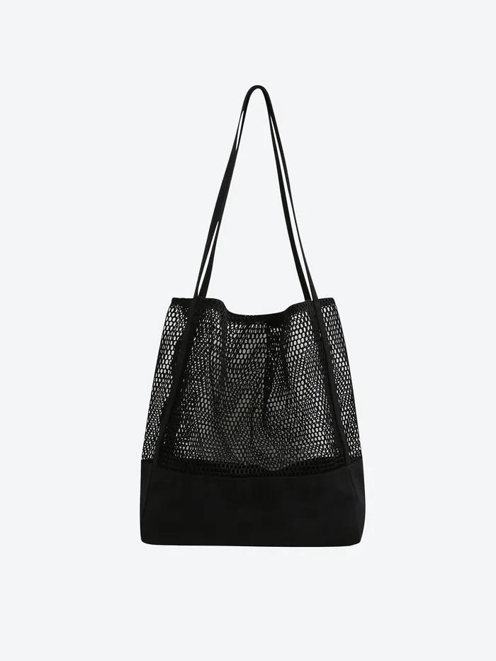 Mesh Canvas Shoulder Bag HPABCFS602