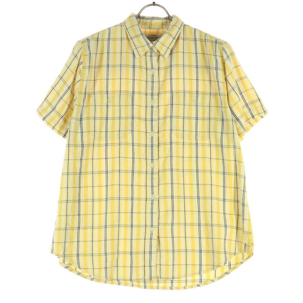 Beauty Products STJOHN’sBAY 90s Old Check Pattern Short Sleeve Cotton Shirt Women Used