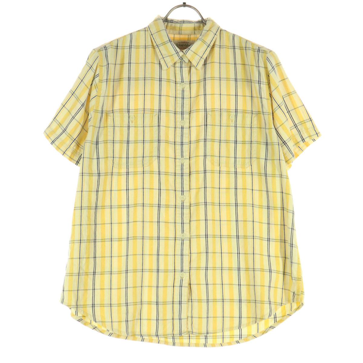 

Косметические товары STJOHN’sBAY 90-х годов Рубашка с коротким рукавом из хлопка в старую клетку Женская Б/У