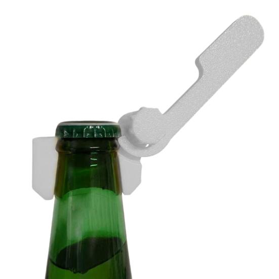 

Bottle Opener with Lever Design Portable Beer Cap Remover for Glass Bottles Lightweight Essential Kitchen Tool for Outdoor Camping Party белый