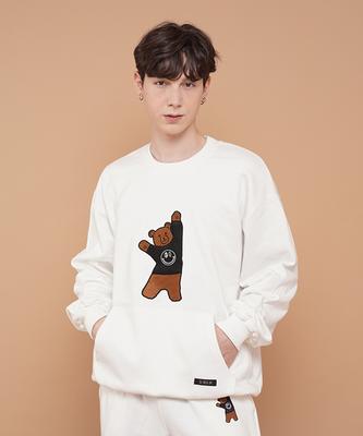 D.XO.H Teddy Bear Embroidered Sweatshirt [White]