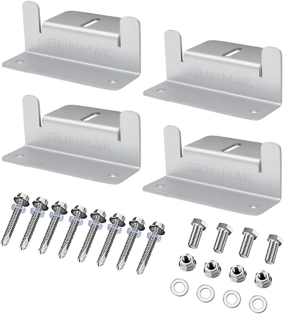 4 /8 Units Solar Panel Mounting Bracket Kits PV Panel Roof Solar Panel Aluminum Mounting Z Type Bracket For Car Boat RV Yacht