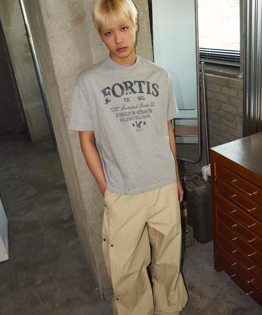 TRAVEL Fortis Crop Short Sleeve Tee Gray