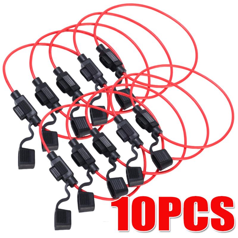 12V 30A Mini Blade Car Fuse Holder Waterproof Fuse Socket In Line Cutoff Switch Adapter Splash-proof Box Fuse Holder Fuses4