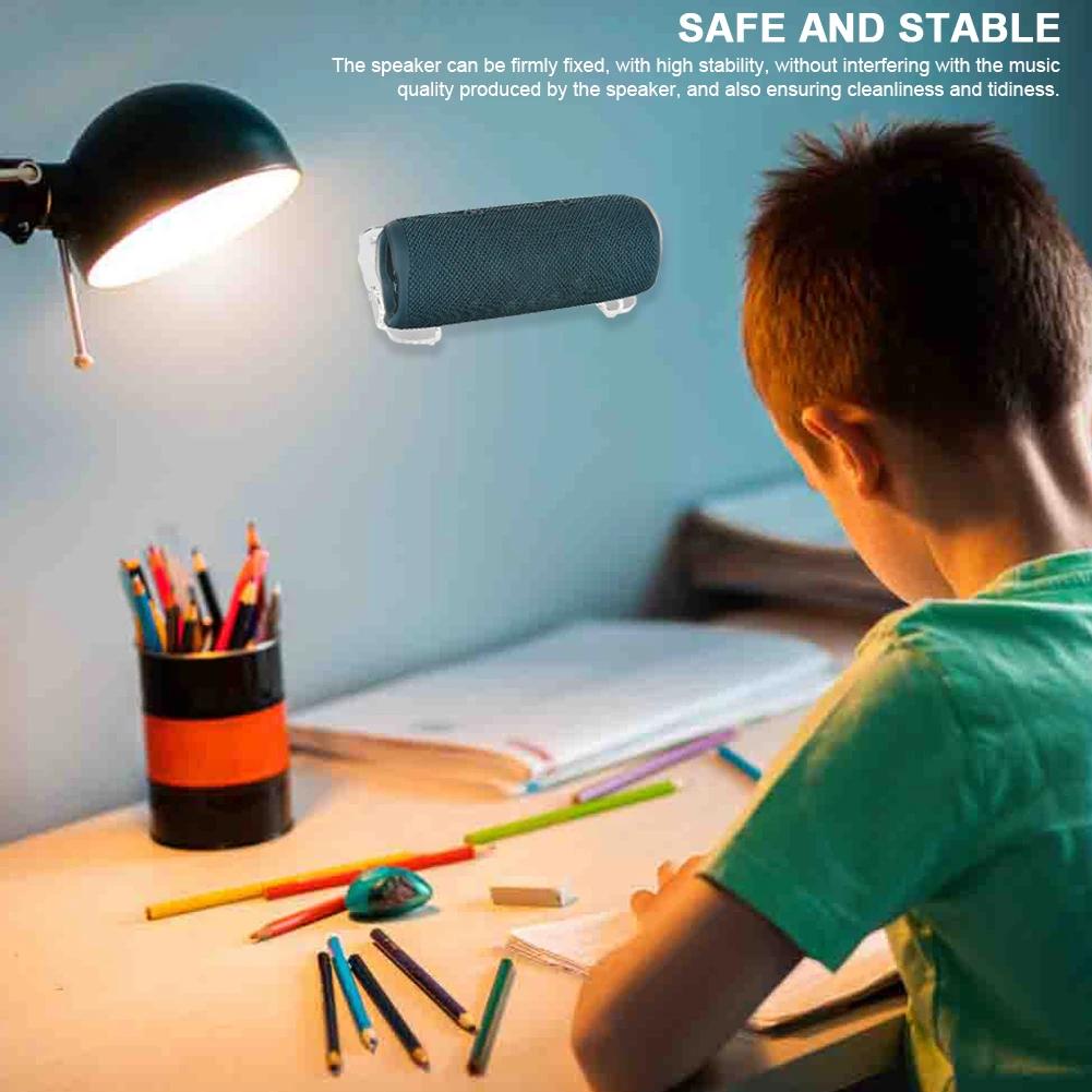 Wall Mount Bracket Audio Wall Storage Bracket with Screw Acrylic Display Shelf for JBL Flip 6/Flip 5/Flip 4 Portable BT Speaker