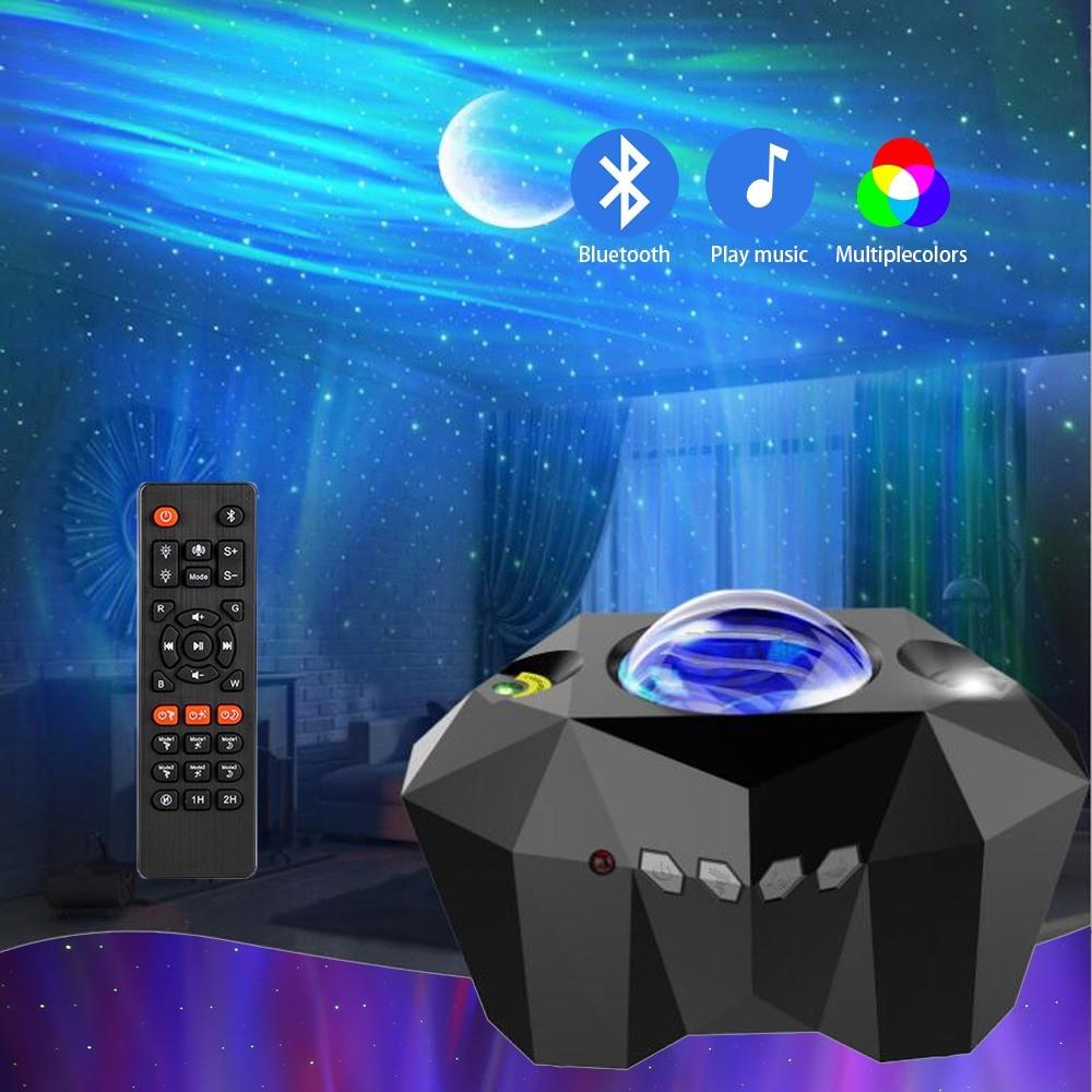 Aurora Starry Sky Colorful Laser Projector Galaxy LED Moon Star Cloud Projection Device Bedroom Decor Atmosphere Night Light