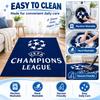 Tappeto Logo UEFA Champions League Blu Navy Decorazione per Tifosi di Calcio Adatto per l'uso come antiscivolo per soggiorno camera da letto divani