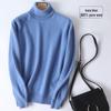 Women's 100% Pure Wool High-Neck Cashmere Sweater – Stylish Short Knitted Base Layer for Autumn/Winter