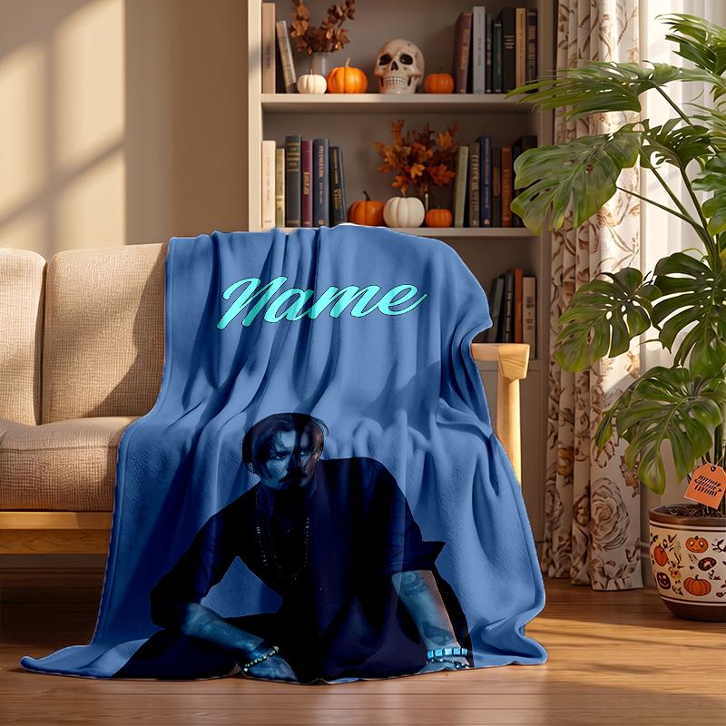Coperte di flanella personalizzate Johnny Depp Morbidi Caldi Accoglienti Plaid per Arredamento Casa Regali di Festa