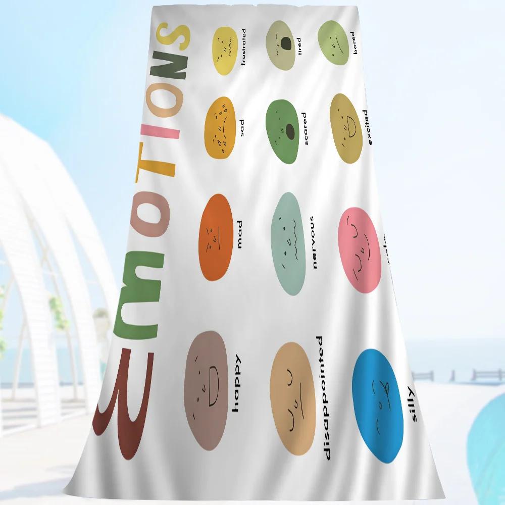 

Smile InspirationalEmotions Human Microfiber Beach Towel Absorbent Quick Dry Soft Yoga Swimming Resort Mountain Climbing Towel W40*H60(CM)