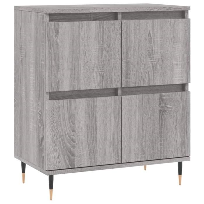 VidaXL Buffet Sonoma gris 60x35x70 cm Bois d'ingénierie 831210