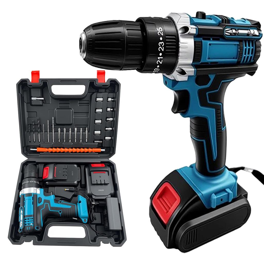 Multi-functional Brushless Electric Drill: Dual Speed, Forward/Reverse Rotation, High Power Tool