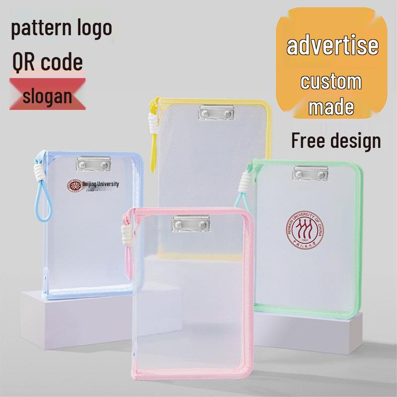 Large Capacity Waterproof A4 Macaron File Bag with Zipper