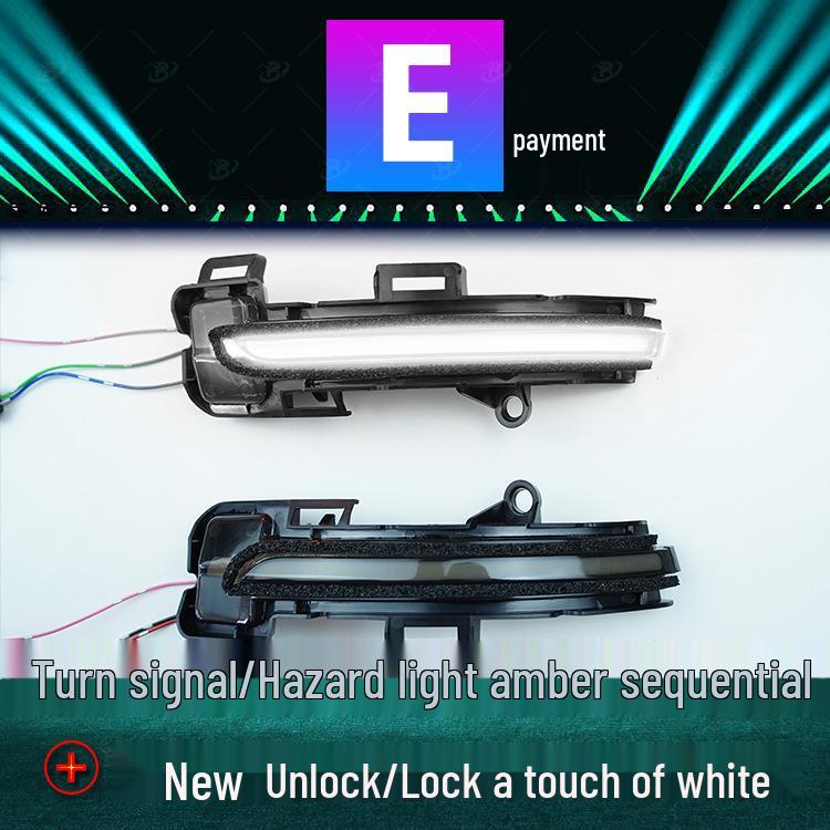 MG Pilot Rearview Mirror Sequential Turn Signal with Dynamic DRL Blue Touch Modification