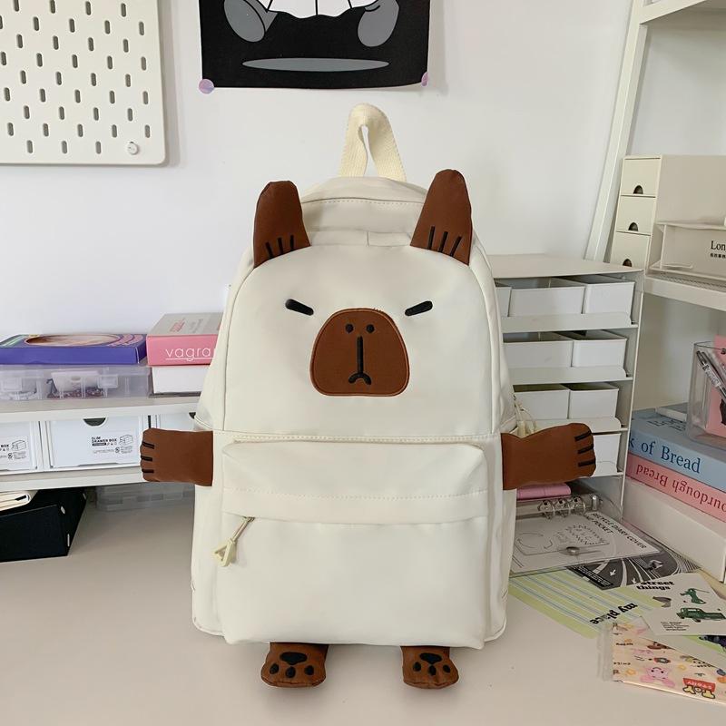 

School bag girl cute junior high school student large capacity versatile backpack college student niche ugly shopping backpack
