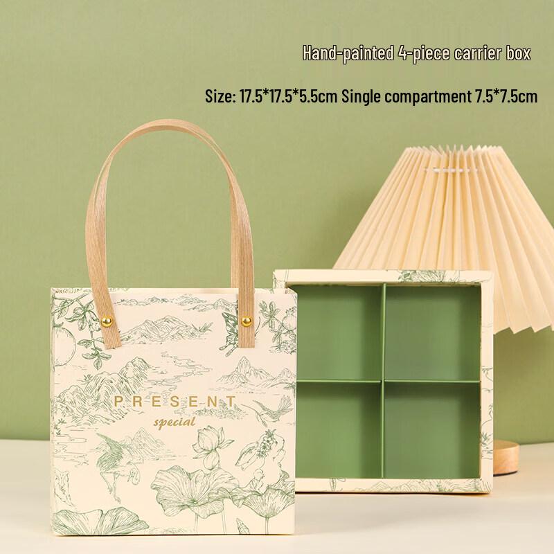 Green Retro Palace Style Mid-Autumn Mooncake Gift Box