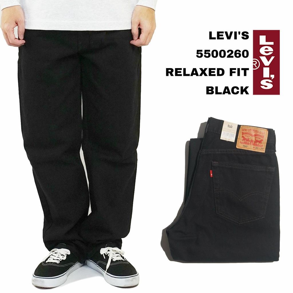 Levi's 550-0260 Relaxed Fit Jeans Black W32L30 Baggy Pants USA Line