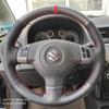 Hand Stitched Car Steering Wheel Cover For Suzuki Swift Sport Splash Opel Vauxhall 2005-2015 carbon fibre Genuine Leather Parts