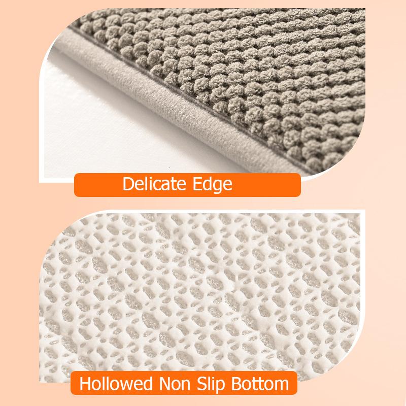 Memory Foam Bath Mat Waffle Plaid Toilet Floor Mat Water Absorbent Bathroom Carpet Rugs Hotel Shower Room Doormat Tapis