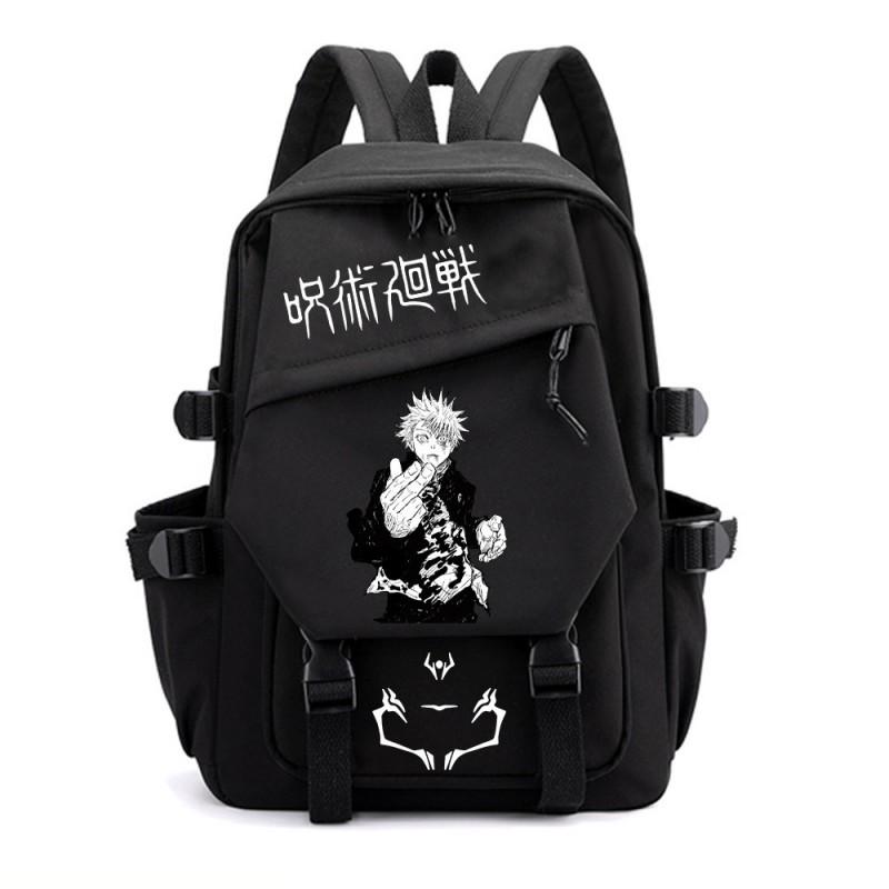 Jujutsu Kaisen Anime School Backpack Teens - Durable Nylon Dual-Strap Bag With Ergonomic Back Panel Unisex Campus Travel