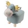 Animal Footstools Prevent Slip Cute Cartoon Giraffe Shape Soft Small Kids Stools for Home Blue