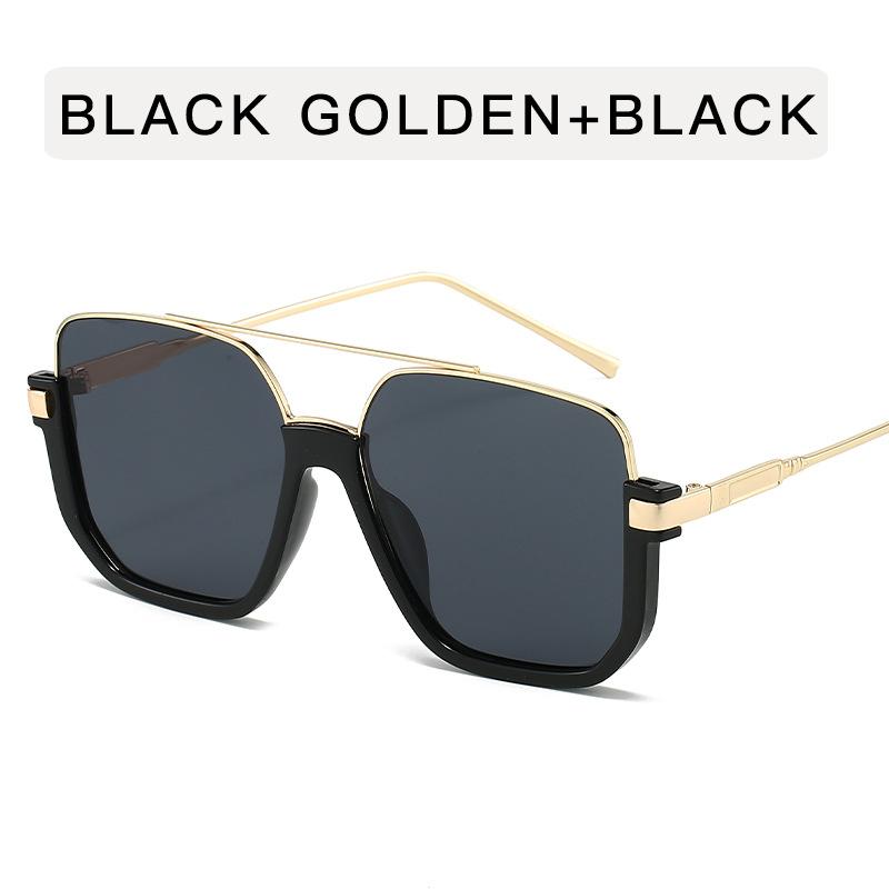 Korean Fashion Women Sunglasses Double Bridge Semi-rimless Sun Glasses Male UV400 Protection Cool Sunglasses