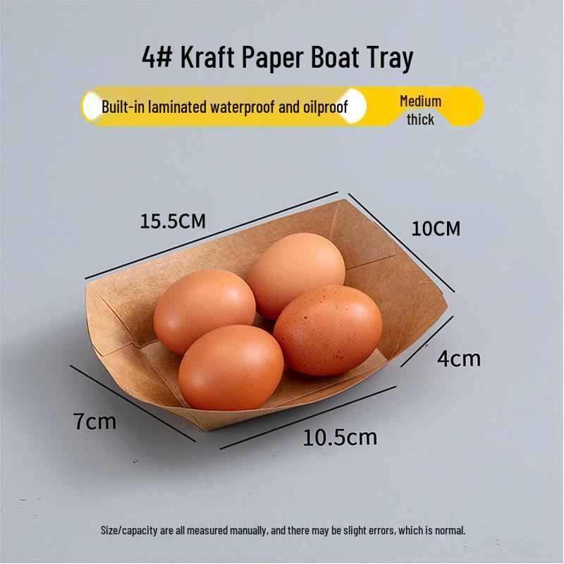 Kraft Paper Disposable Lunch Box - Rectangular Takeaway Box for Fried Chicken, Steak, BBQ, Snacks, and Meals