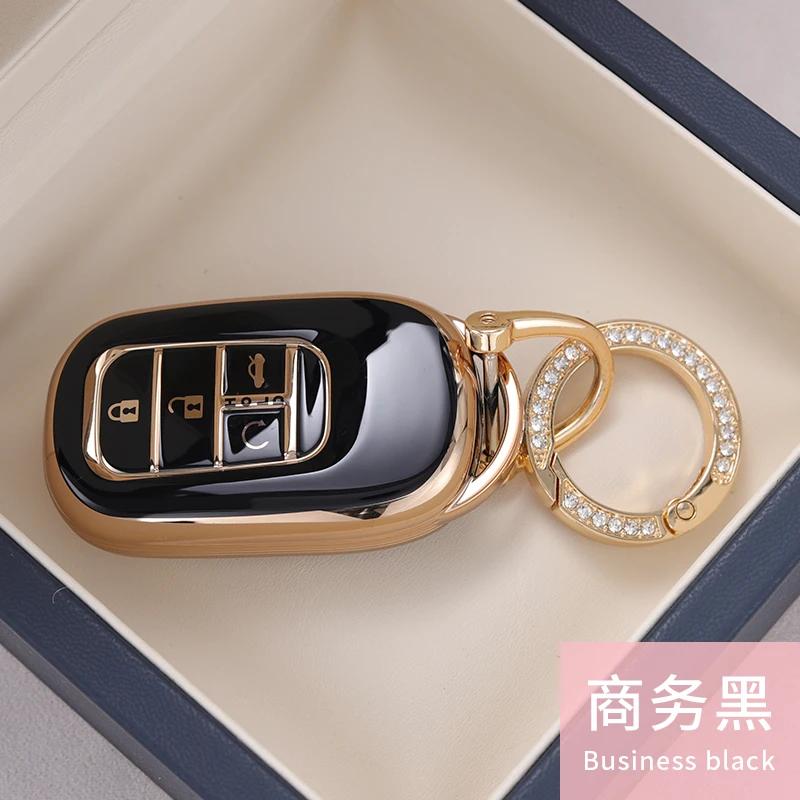 Styling Mouldings New TPU Car Remote Key Case Cover Protect Shell Bag For Honda 2021 2022 Accord Civic Pilot Freed CRV 4 Button