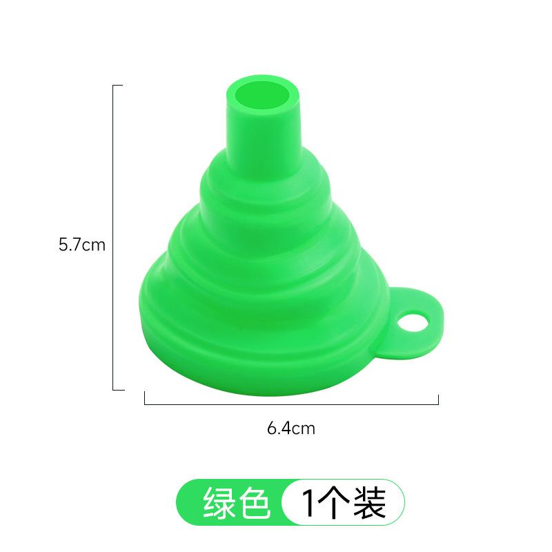 Household Telescopic Funnel Kitchen Packaging High Temperature Resistant Funnel Mini Folding Funnel Kitchen Tools 4 Colors 1 Pac