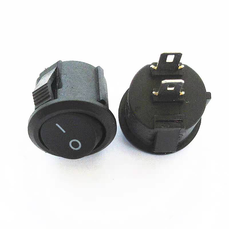

100Pcs 20mm Diameter Round Rocker Switches Black Mini Round Black White Red 2 Pin ON-OFF Rocker Switch KCD1-105 чёрный