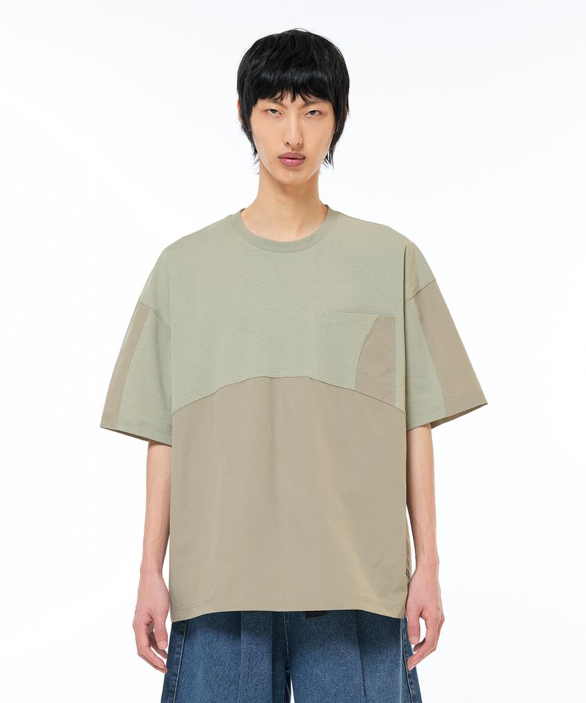ZENSAI Halfway Woven Mix T-Shirt