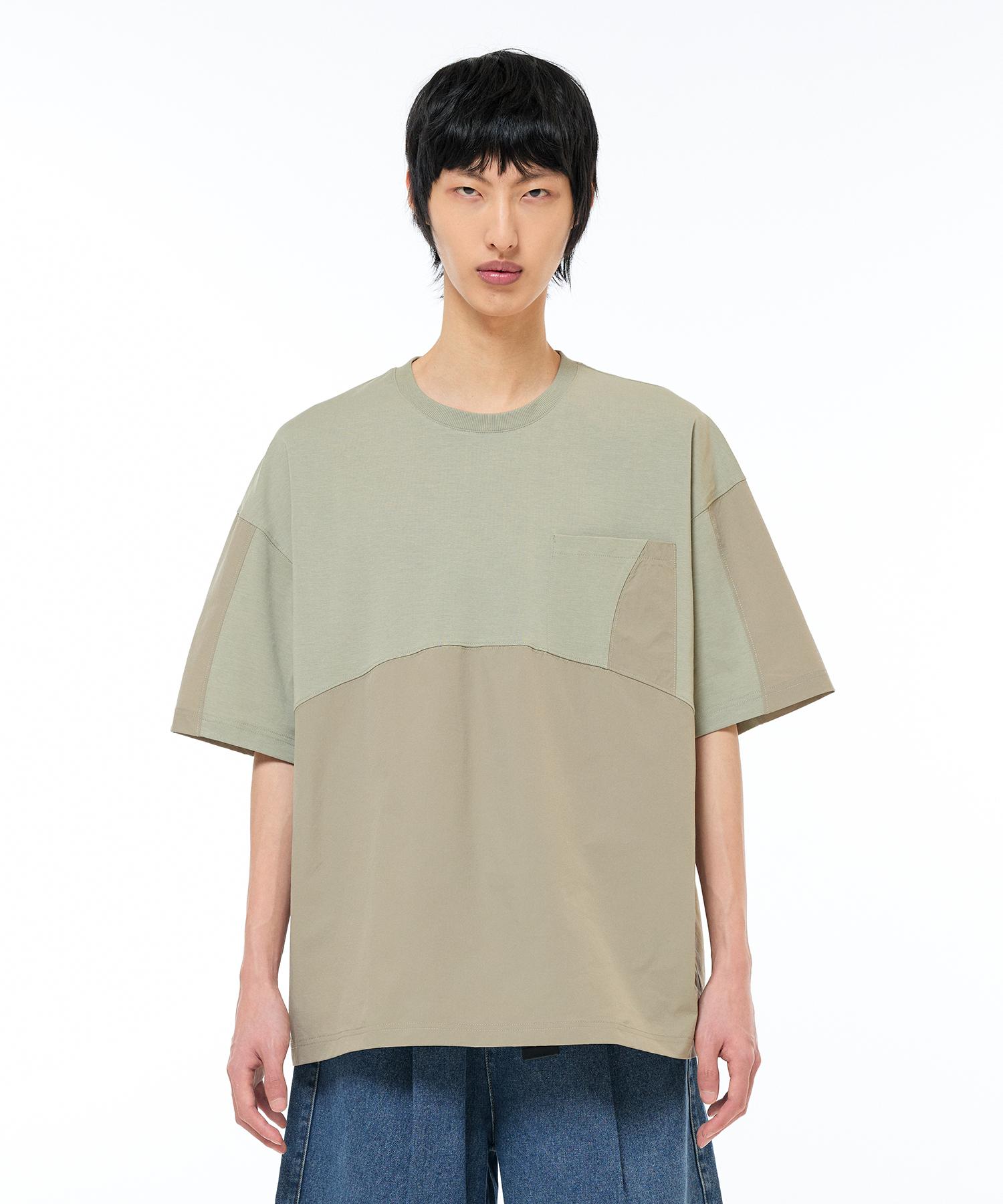 Zensai Halfway Woven Mix T-Shirt White/S