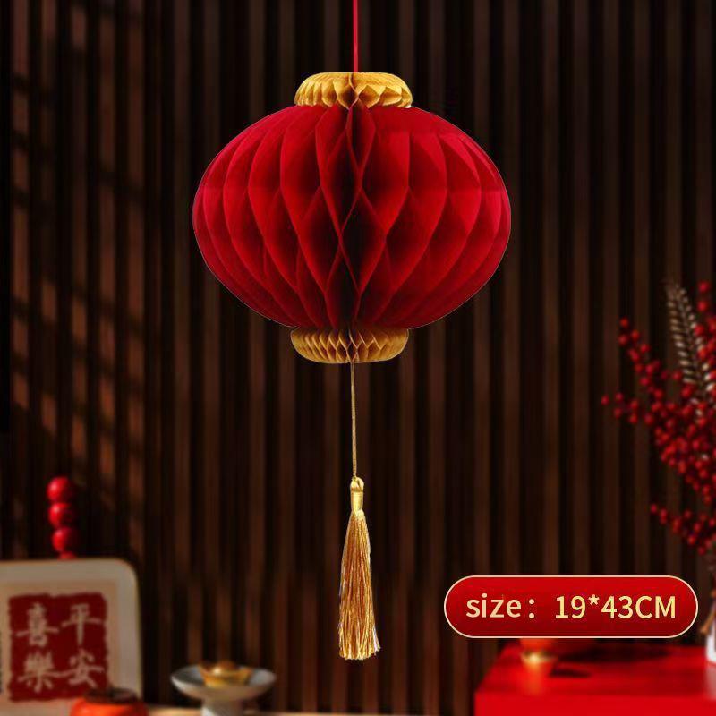 Year Paper Ornament Decoration Lanterns Wedding Decoration 3D Honeycomb Gourd Decorative Pendant Horse Year 2026 Door Decor