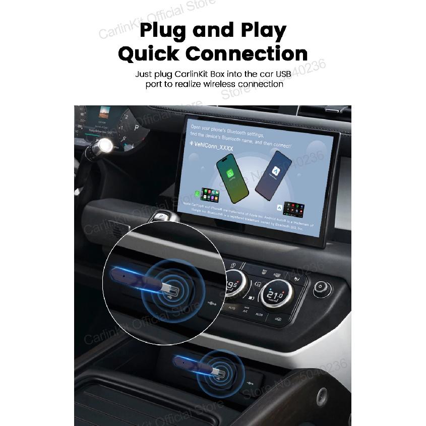 Mini 5 Pro CarlinKit 5.0 Wireless CarPlay Dongle Wireless Android Auto Adapter AI Smart Box Car Intelligent Systems For OEM Car
