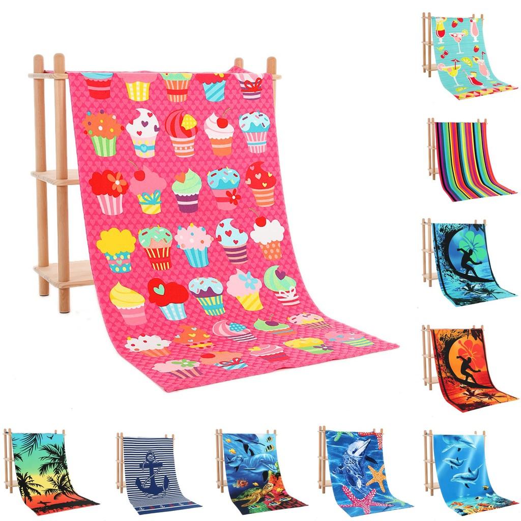 Vibrant Colorful Print Microfiber Bath Towel Ideal For Swimmers And Beach Lovers