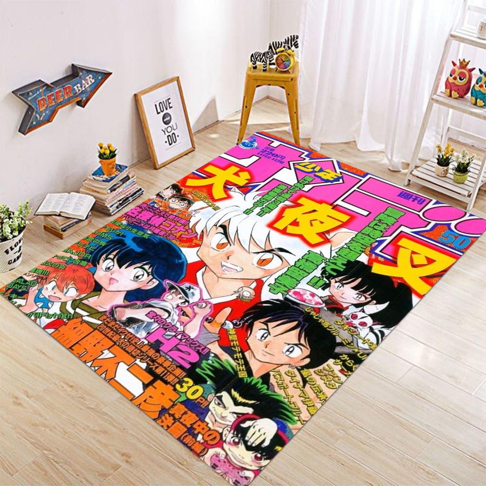 

Japanese anime living room and bedroom decorative carpet modern popular bathroom bedroom entrance mat washable carpet 50X80CM